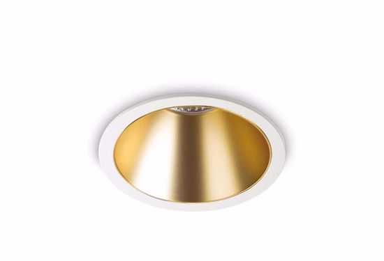 Game trim round bianco oro ideal lux faretto  incasso soffitto 11w 3000k