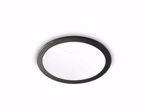 Ideal lux game trim round faretto da incasso  220v 11w 3000k rotondo nero bianco soffitto