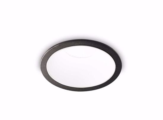 Ideal lux game trim round faretto da incasso led 220v 11w 3000k rotondo nero bianco soffitto