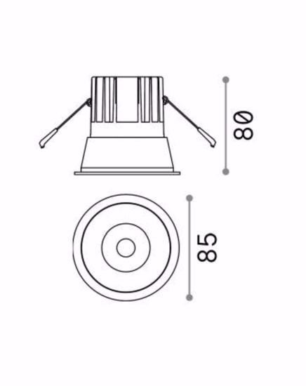 Ideal lux game trim round faretto da incasso led 11w 4000k 220v rotondo bianco