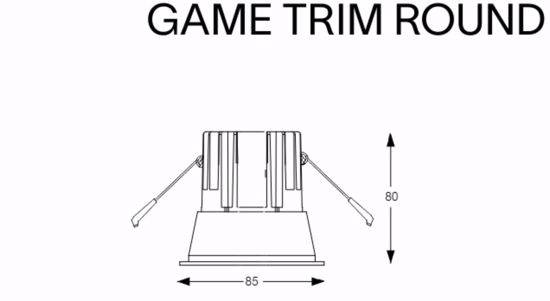 Ideal lux game trim round faretto da incasso  11w 2700k 220v a soffitto