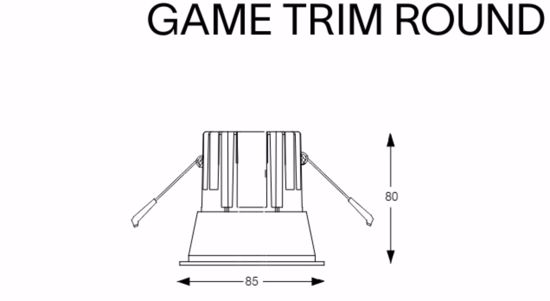 Ideal lux game trim round faretto da incasso  2700k 11w rotondo bianco