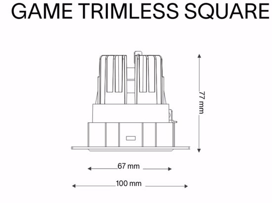 Ideal lux game trimless faretto a  da incasso quadrato a soffitto  bianco 11w 3000k