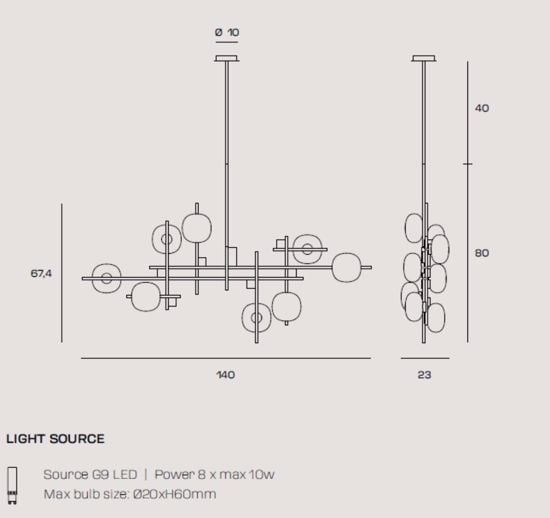 Miloox lampadario moderno lingotto nero e oro sfere vetro bianco