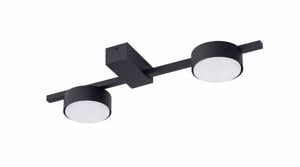 Lampada nera da soffitto due faretti gx53 led