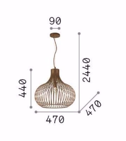 Ideal lux onion sp1 d47 lampadario per soggiorno design moderno