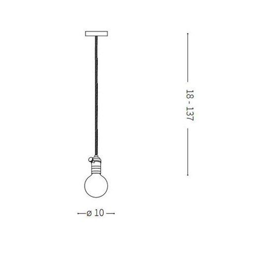 Doc sp1 ideal lux lampada a sospensione vintage piombo