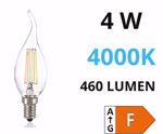 Lampadina e14 led 4w 4000k 460lm colpo di vento trasparente ideal lux