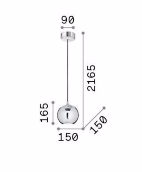 Ideal lux mr jack sp1 big lampada a sospensione per isola cucina nera