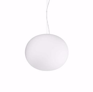 Cotton sp1 d30 ideal lux lampadario particolare moderno vetro bianco