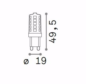 Lampadina led g9 4w 3000k 510lm ideal lux