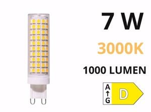 Lampadina g9 led 7w 3000k 1000lm 300&deg; life