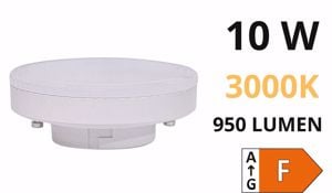 Life lampadina gx53 10w led 3000k 950lm ottica 120&deg;