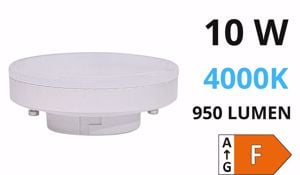 Lampadina led gx53 10w 4000k 950lm ottica 120&deg; life