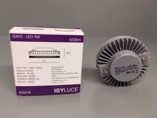 Isyluce lampadina led gx53 9w 4000k 650lm ottica 120&deg;