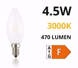 Life lampadina led e14 4,5w 3000k 470lm vetro milky