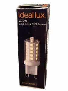 Lampadina g9 led dimmerabile 3w 3000k 260lm 260lm ideal lux