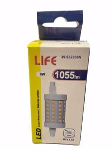 Life lampadina r7s led 8w 4000k 78mm 1055lm ottica 360&deg;