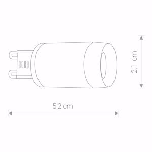 Lampadina led g9 3w 330lm 3000k ottica 90&deg; luce frontale diretta