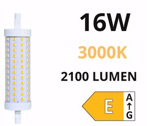 Life lampadina r7s led 16w 3000k 118mm 2100lm ottica 320