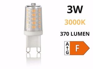 Lampadina g9 3000k led 3w 370lm dimmerabile