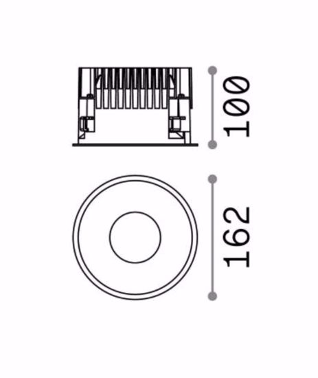 Ideal lux off fi  28w 3000k faretto da incasso bianco tondo