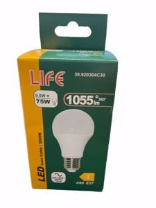 Life lampadina led e27 9,5w 3000k goccia 1055lm bianca ottica 280&deg;