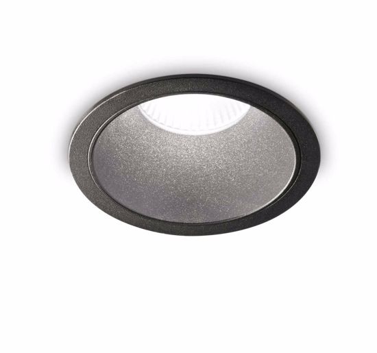 Ideal lux faretto per bagno game trim round 11w 3000k ip65 nero