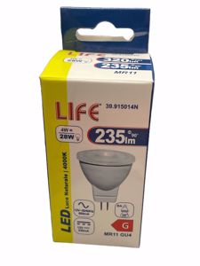 Life lampadina gu4 led 4w 4000k 235lm ottica 38&deg; 39.915014n