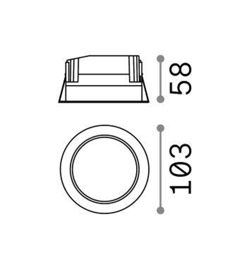 Basic fi accent  10w 4000k ideal lux faretto da bagno a scomparsa ip44