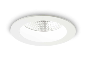 Ideal lux basic fi accent 15w 4000k faretto da incasso per bagno  bianco ip44