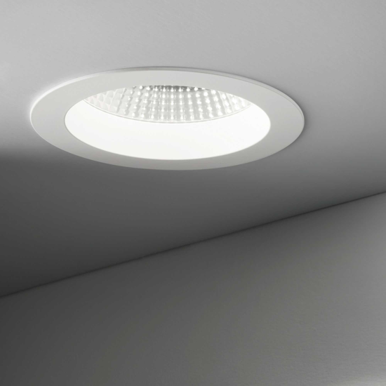 Faretto da incasso basic fi accent  30w 4000k ideal lux tondo bianco ip44