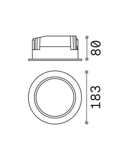 Faretto da incasso basic fi accent  30w 4000k ideal lux tondo bianco ip44