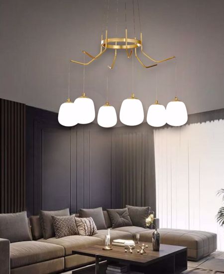 Karousel ideal lux lampadario moderno oro sp6 luci per soggiorno