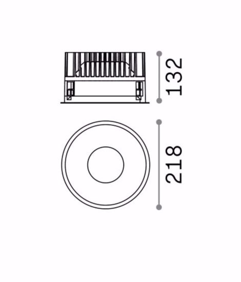 Faretto da incasso  ideal lux off fi 42w 4000k rotondo bianco moderno