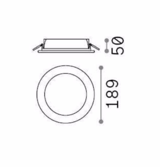 Basic fi ip65 20w round ideal lux faretto da bagno ip65