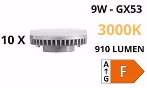 Confezione n&deg;10 lampadine gx53 9w led 3000k 910lm ideal lux