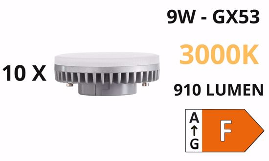 Confezione n&deg;10 lampadine gx53 9w led 3000k 910lm ideal lux