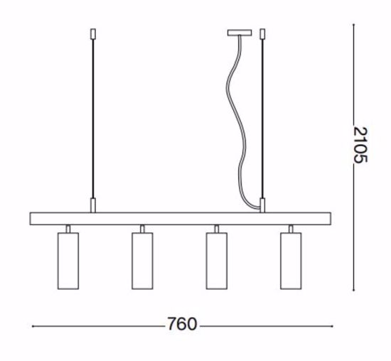 Dynamite sp4 ideal lux lampadario sospensione nero per cucina