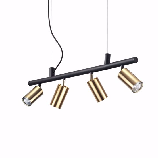 Dynamite ideal lux lampadario per cucina sp4 oro nero