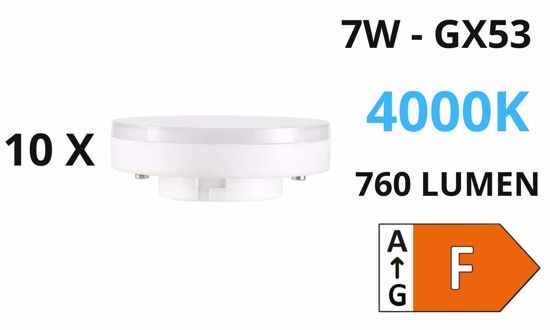 N&deg;10 lampadine gx53 led 7w 4000k 760lm 110&deg; ideal lux