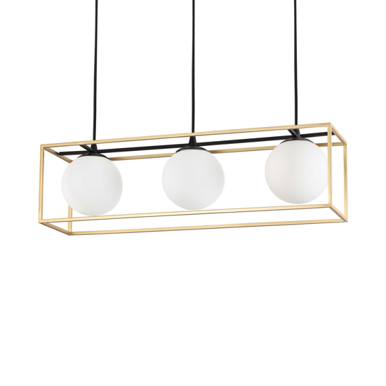 Lingotto sp3 ideal lux lampadario particolare per soggiorno oro ottone nero