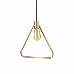 Ideal lux abc sp1 triangle lampada a sospensione triangolo oro ottone pendente