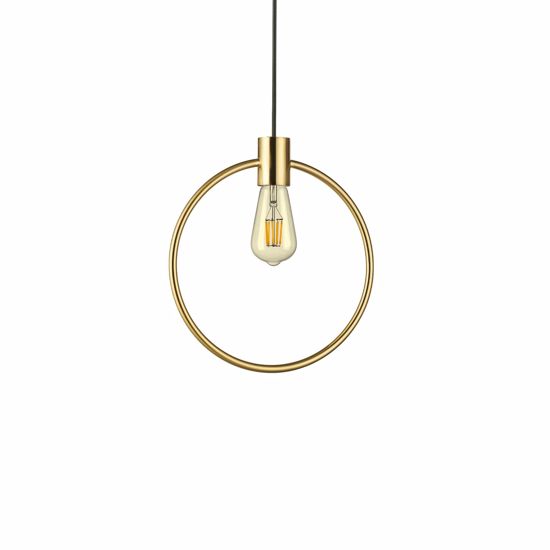 Abc sp1 round ideal lux  round lampadario particolare cerchio ottone oro