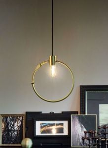 Abc sp1 round ideal lux  round lampadario particolare cerchio ottone oro