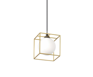 Lingotto sp1 ideal lux lampadario stanza da letto cubo ottone