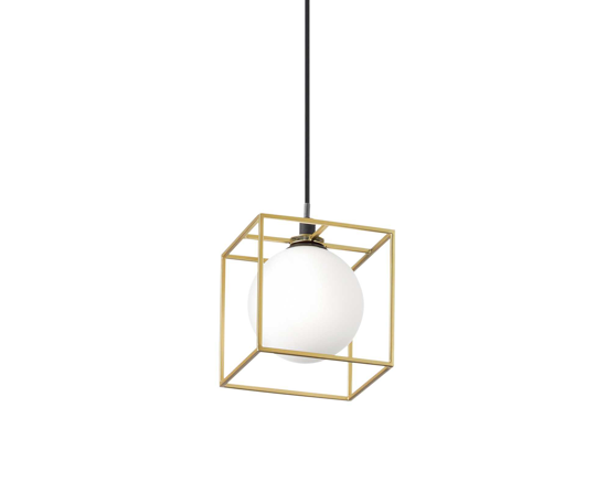 Lingotto sp1 ideal lux lampadario stanza da letto cubo ottone