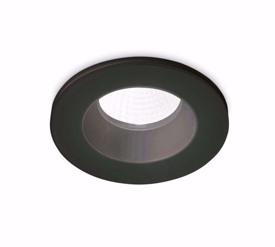 Room-65 fi round ideal lux faretto da incasso led 8w 3000k nero tondo