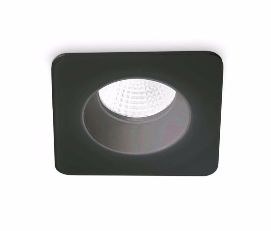 Room-65 fi square ideal lux faretto 8w 3000k quadrato nero 220-240v