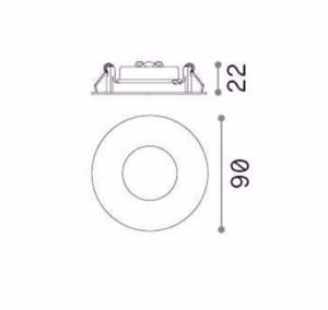 Faretto da incasso led 7w 3000k chill fi ideal lux rotondo nero